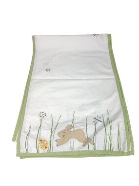 Pottery Barn Kids Easter Bunny Embroidered Cotton Table Runner 2006